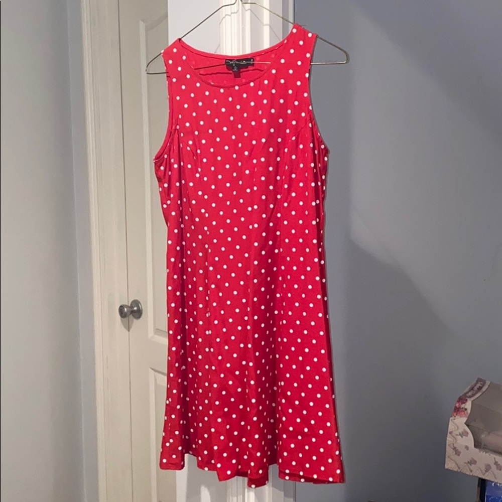 ADORABLE red and white polka dot dress